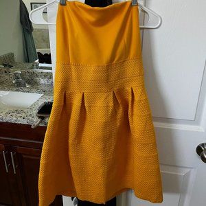 mustard yellow mini dress